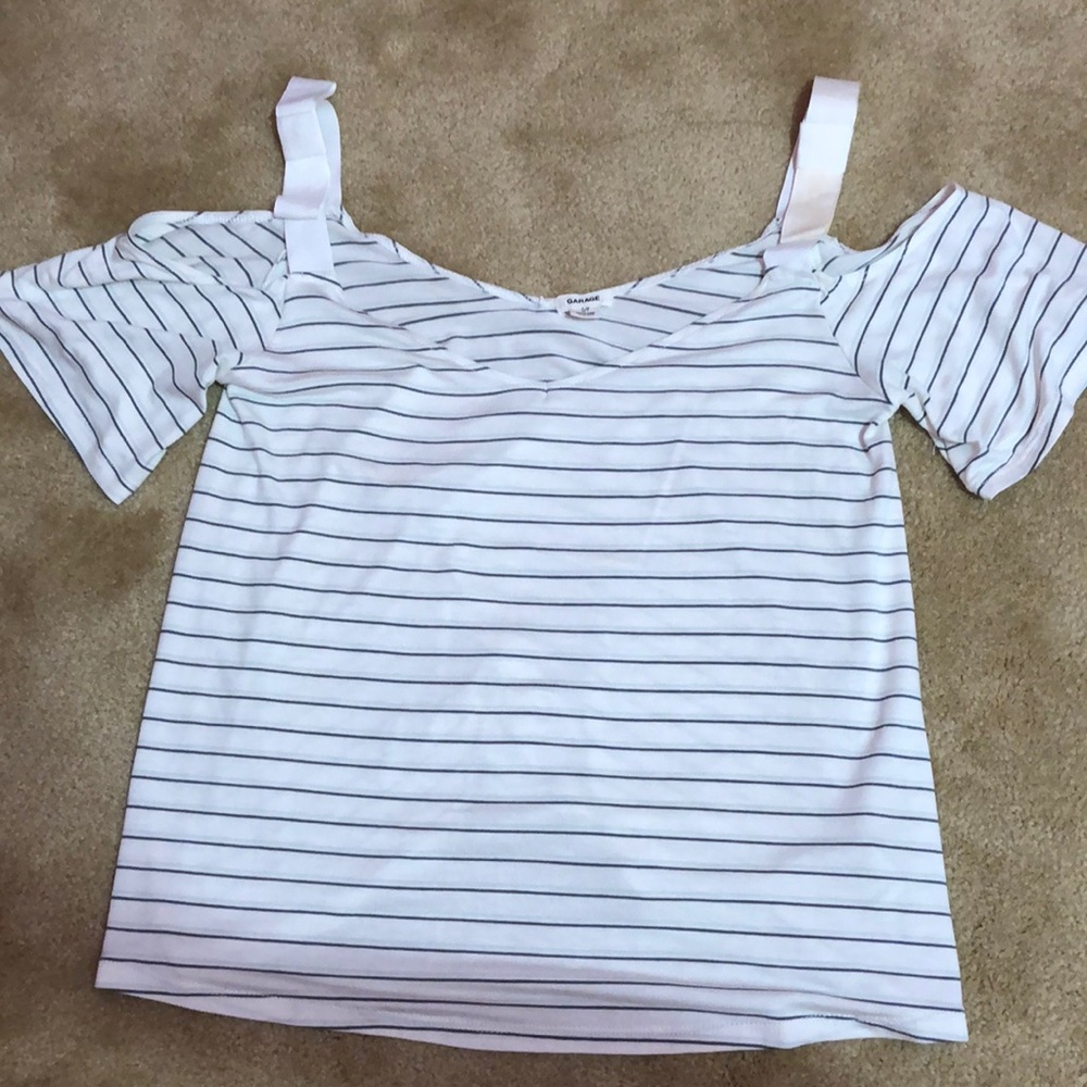 Garage off the shoulder top